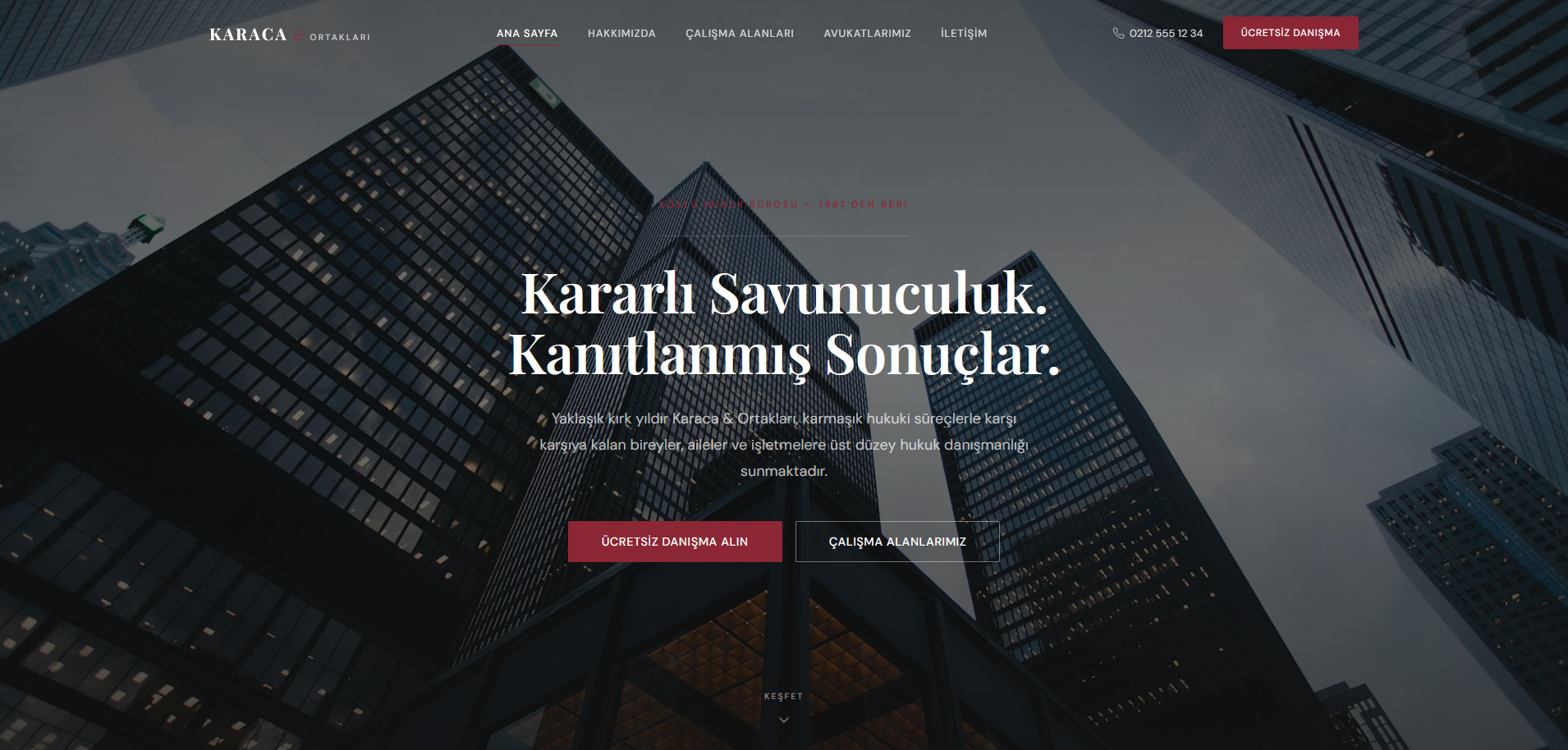 Avukat Web Sitesi Demo 2