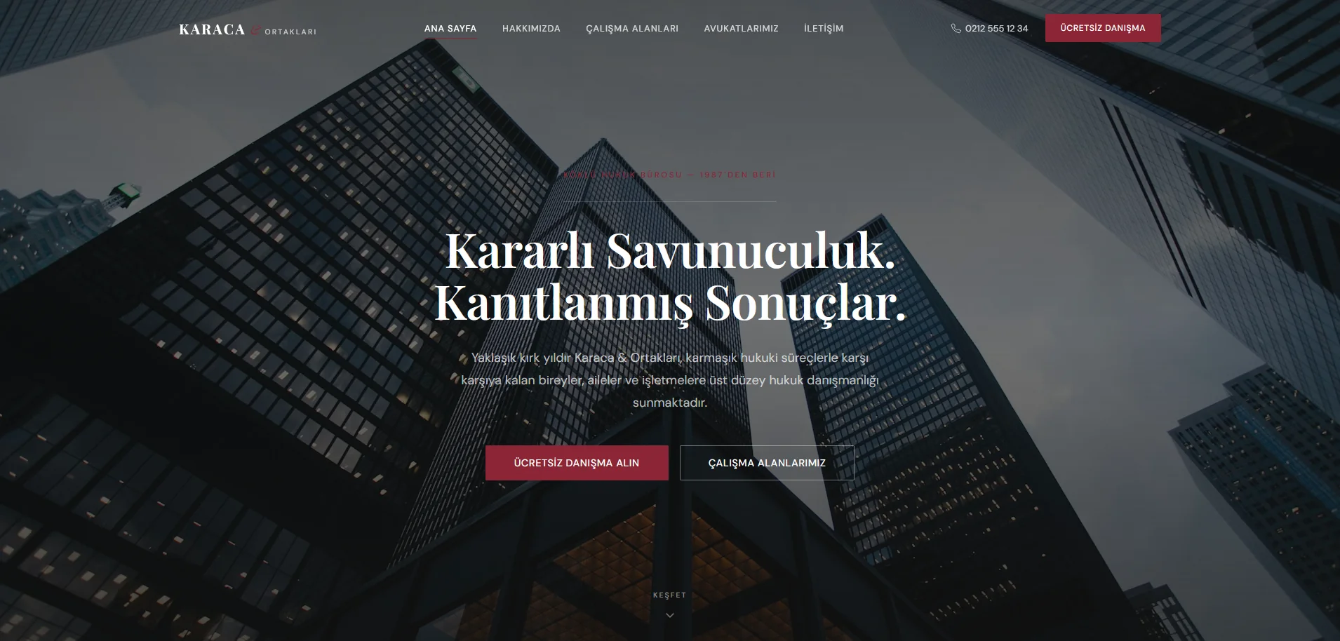 Avukat Web Sitesi Demo 2